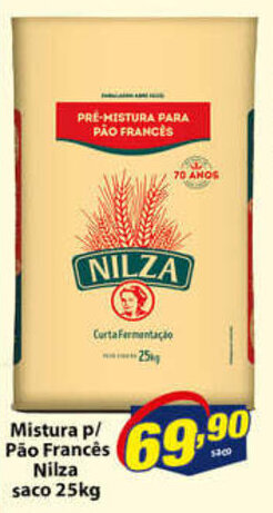 Vencedor Atacadista Mistura p/ Pao Frances Nilza saco 25kg oferta