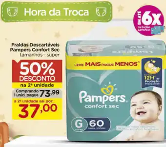 Carrefour Fraldas Descartavels pampers Comfort Sec oferta