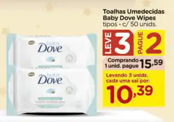 Carrefour Toalhas Umedicidas Baby Dove Wipes oferta