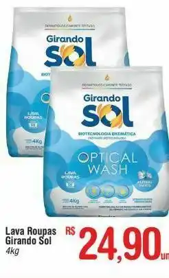 Detergente em pó girando sol