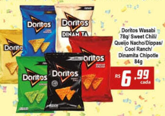 Doritos Wasabi 78g/ Sweet Chili/ Queijo nacho/ Dippas/ Cool Ranch/ Dinamita Chipotle 84g