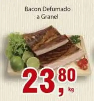 Supermercados Mundial Bacon Defumado a granel 1kg oferta