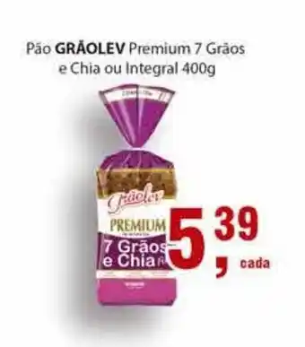 Pao Graolev Premium 7 Graos e Chia ou Integral 400g