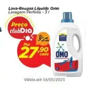 Dia Lava roupas liquido Omo 3L oferta
