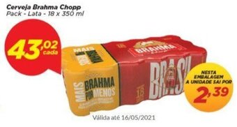 Dia Cerveja Brahma Chopp 18x350ml oferta