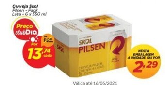 Dia Cerveja Skol 6x350ml oferta