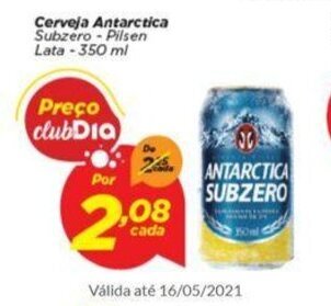 Dia Cerveja Antarctica Lata 350ml oferta