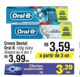 Fort Atacadista Creme dental oral-b oferta