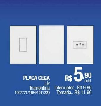 Placa cega liz tramontina