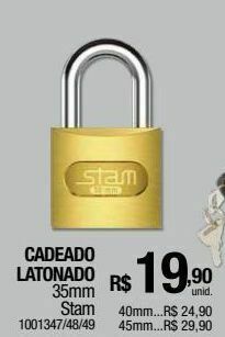Cadeado latonado stam