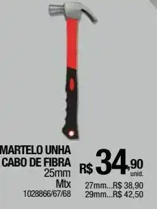 Martelo unha cabo de fibra