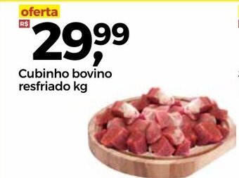 Frangolândia Cubinho Bovino resfriado 1kg oferta
