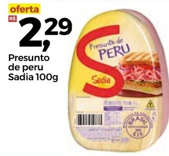 Frangolândia Presunto de peru Sadia 100g oferta