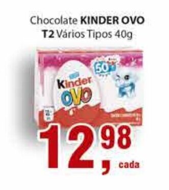 Supermercados Mundial Chocolate Kinder Ovo T2 40g oferta