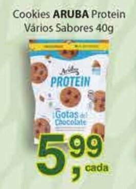 Supermercados Mundial Cookies Aruba Protein varios sabores 40g oferta