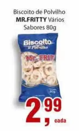Supermercados Mundial Biscoitos de Polvilho Mr.Fritty 80g oferta