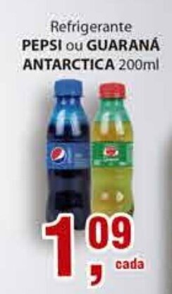 Supermercados Mundial Refrigerante Pepsi ou Guarana Antarctica 200ml oferta