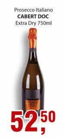 Supermercados Mundial Prosecco Italiano Cabert Doc Extra Dry 750ml oferta