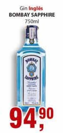 Supermercados Mundial Gin Ingles Bombay Sapphire 750ml oferta