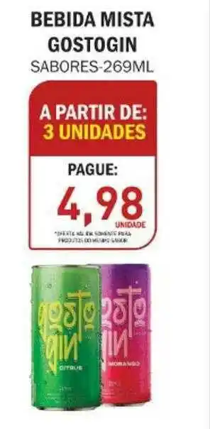 Decisão Atacarejo Bebida Mista Gostogin oferta