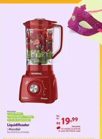 Le Biscuit Liquidificador Mondial oferta