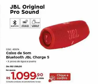 Ibyte Caixa De Som Bluetooth Jbl Charge 5 oferta