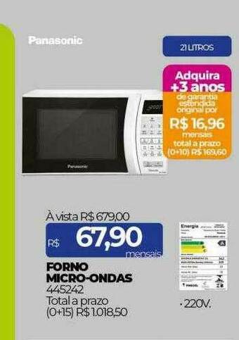 Lojas Certel Panasonic Forno Micro-ondas oferta