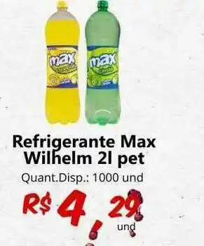 Supermercados Manentti Refrigerante Max Wilhelm 2l Pet oferta