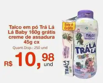 Talco Em Pó Trá Lá Lá Baby Grátis Creme De Assadura