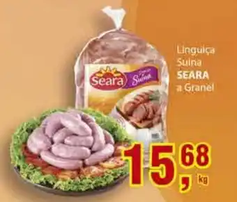 Supermercados Mundial Linguica Suina Seara a granel 1kg oferta