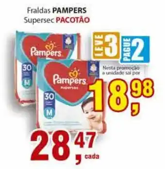 Supermercados Mundial Fraldas Pampers Supersec Pacotao oferta