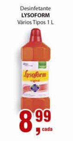 Supermercados Mundial Desinfetante Lysoform varias tipos 1L oferta