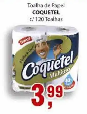 Supermercados Mundial Toalha de papel coquetel 120 folhas oferta