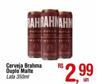 Cerveja brahma duplo malte lata 350ml