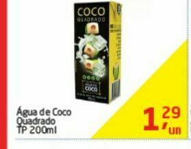 Tenda Atacado Água de coco quadrado oferta