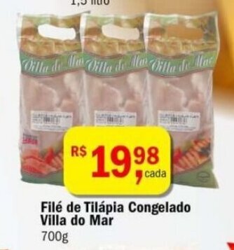 Ultrabox File de Tilapia Congelado Villa do Mar 700g oferta