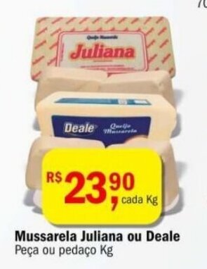 Ultrabox Mussarela Juliana ou Deale 1kg oferta