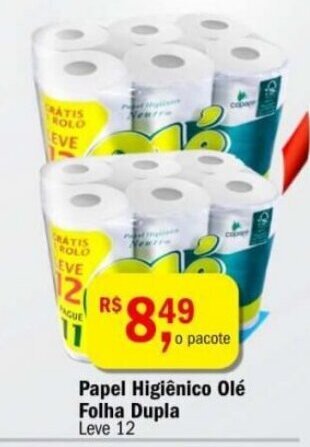 Ultrabox Papel higienico Ole Folha Dupla Leve 12 oferta
