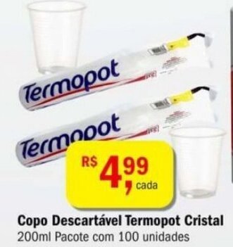 Ultrabox Copo Descartavel Termopot Cristal oferta