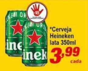 Cerveja Heineken lata 350ml