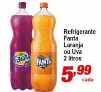 Ricoy Supermercados Refrigerante Fanta Laranja ou Uva 2L oferta