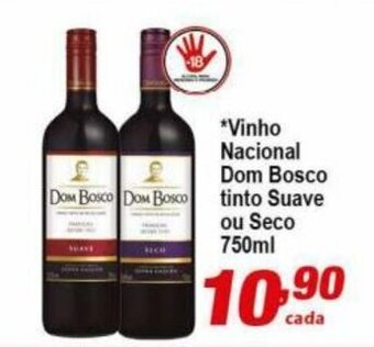 Vinho Nacional Dom Bosco Tinto Suave ou Seco 750ml