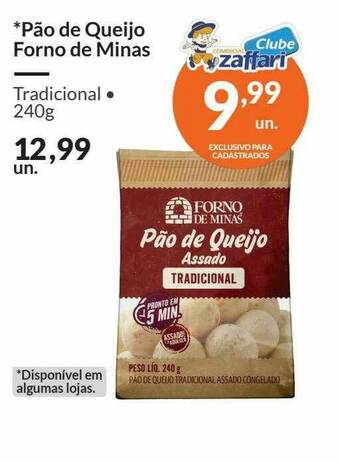 Zaffari Pão De Queijo Forno De Minas oferta