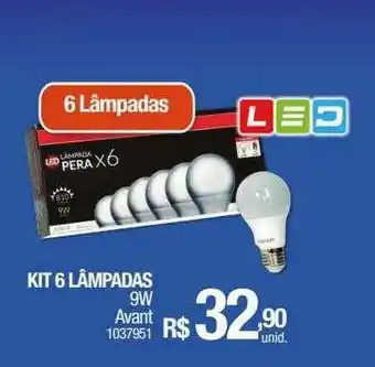 Milium Kit 6 Lâmpadas 9w Avant oferta
