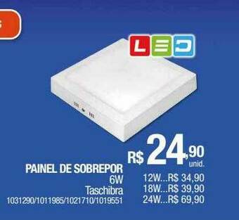 Painel De Sobrepor 6w Taschibra