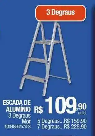 Milium Escada De Aluminio 3 Degraus Mor oferta