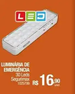 Milium Luminária De Emergência 30 Leds Segurimax oferta