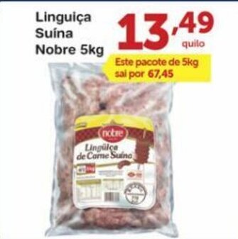 Roldão Linguica Suina Nobre 5kg oferta