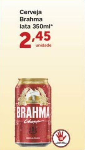 Roldão Cerveja Brahma Lata 350ml oferta