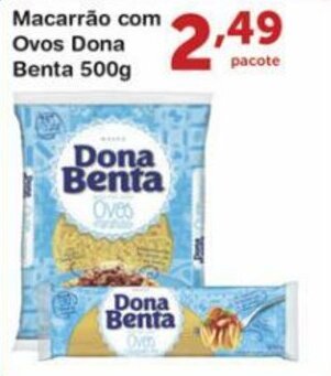 Roldão Macarrao com Ovos Dona Benta 500g oferta